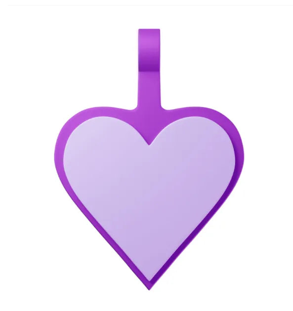Tag Coração Candy Purple