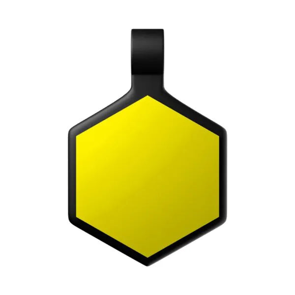 Tag Hexágono Amarelo
