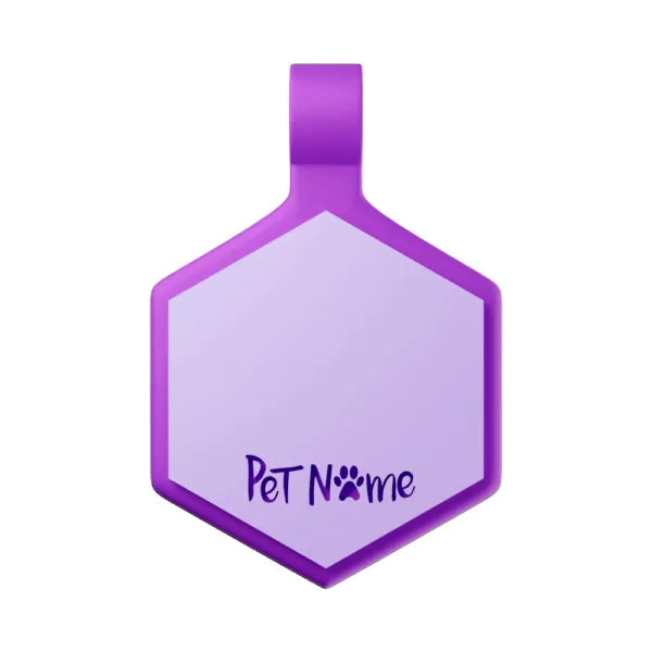 Tag Hexágono Candy Purple