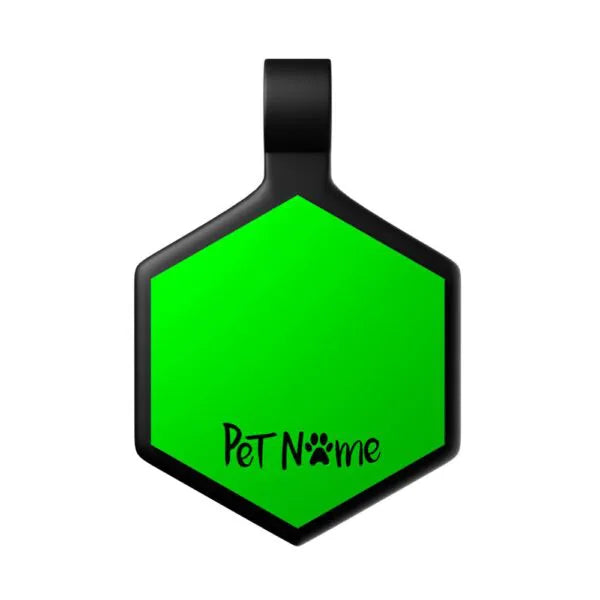 Tag Hexágono Verde Limão